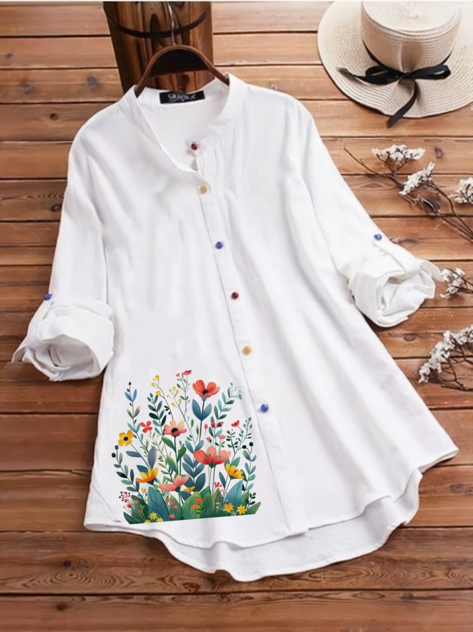 Latest Design Women Printed Tunic Shirt