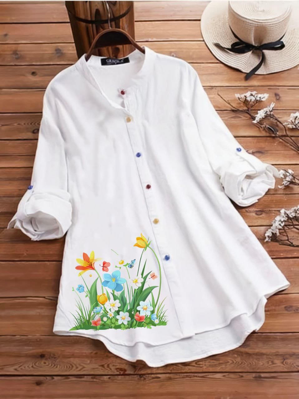 Latest Design Women Printed Tunic Shirt