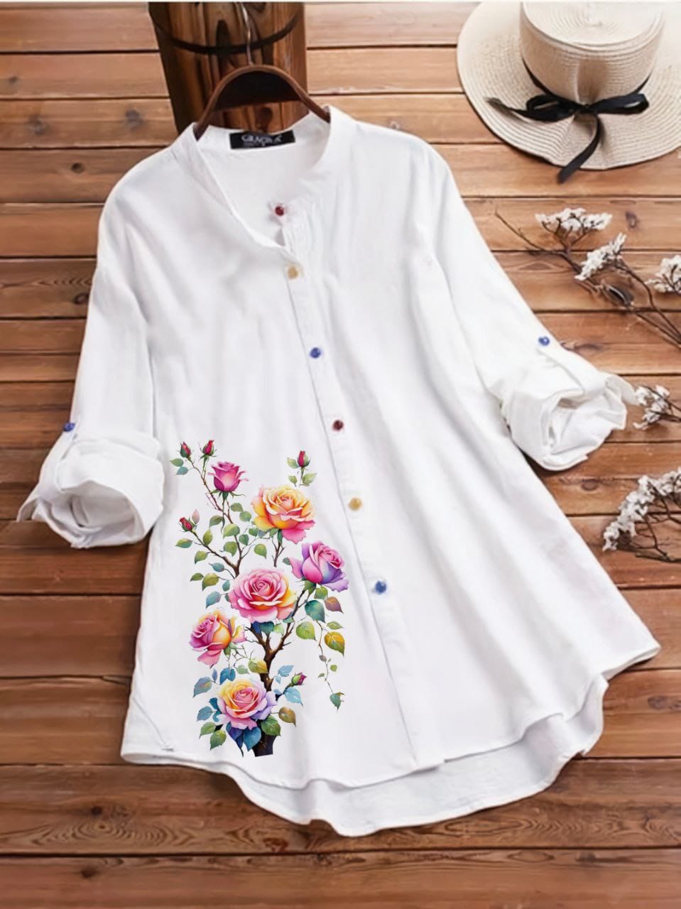 Latest Design Women Printed Tunic Shirt