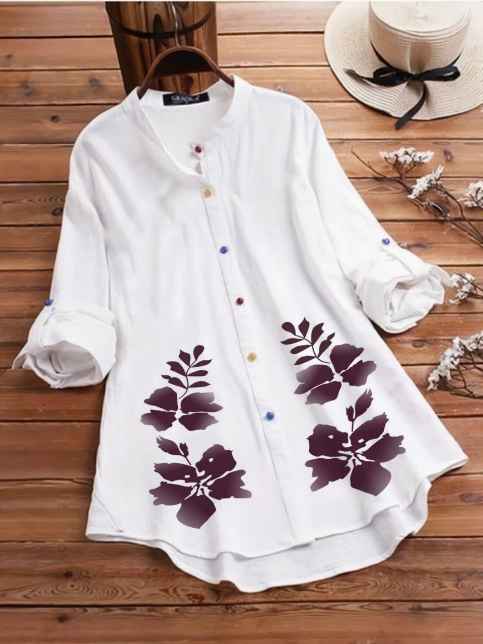 Latest Design Women Printed Tunic Shirt