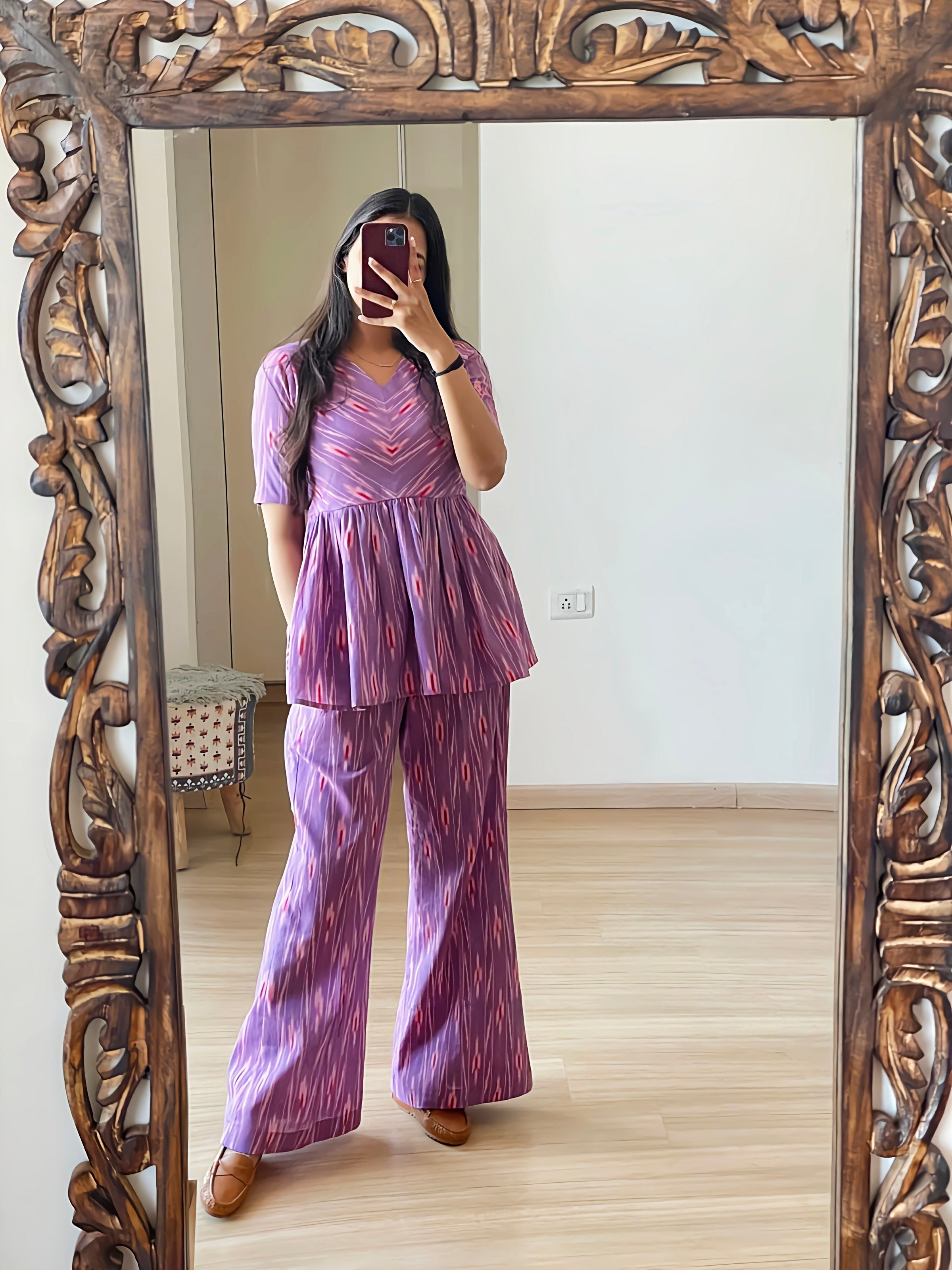 Lavender Digital Printed  Co-Ord Set